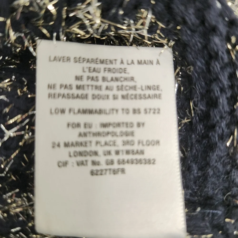 NWT nthropologie HWR‎ Tinsel Striped Sweater SIZE LARGE